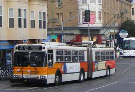 New Flyer E60HF trolleybus San Francisco MUNI